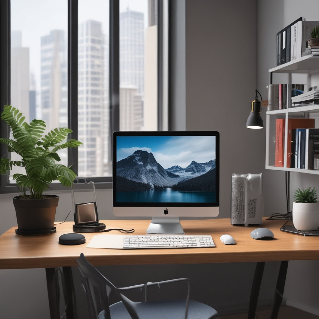 desktop pc in the office